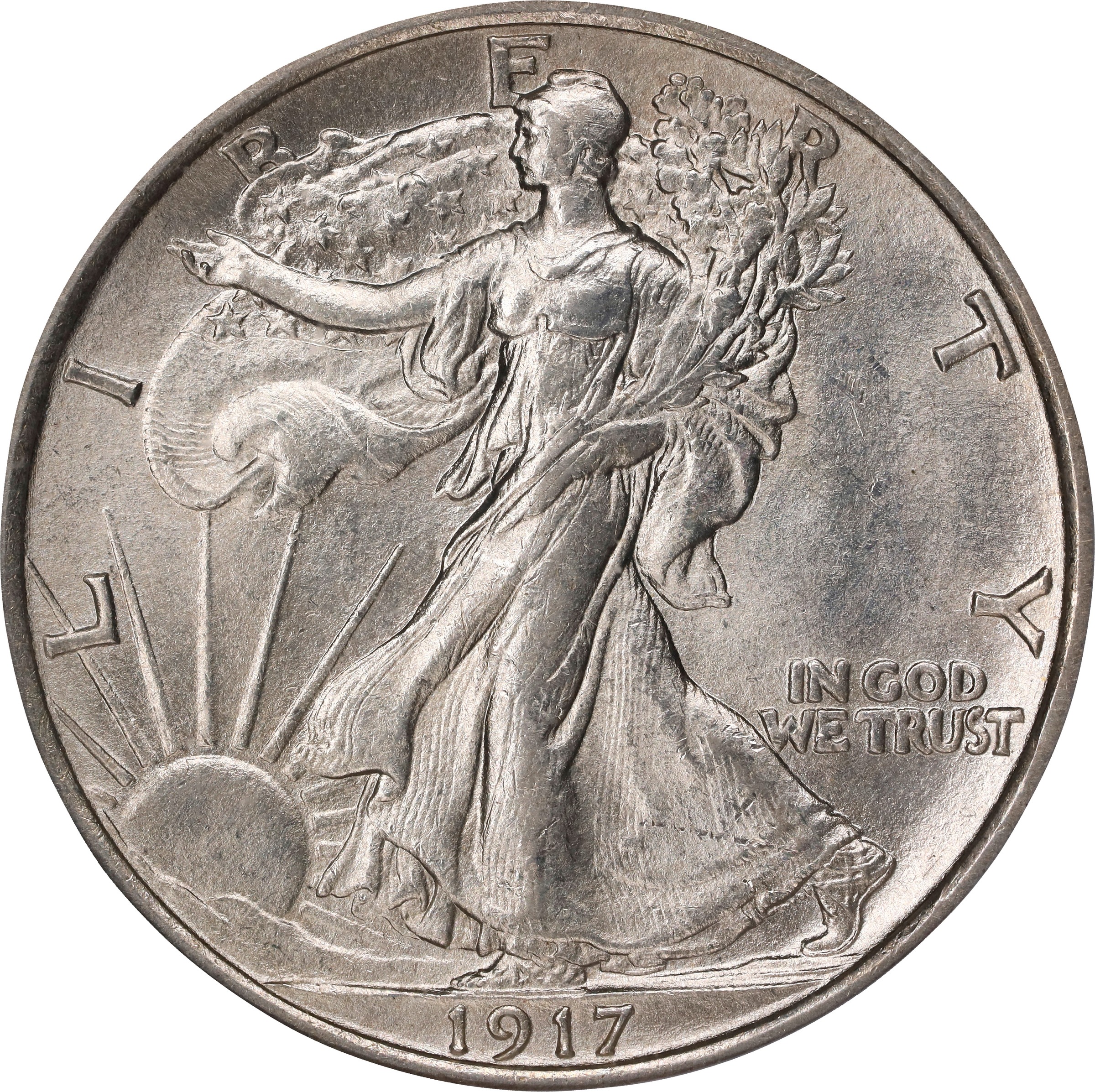1917-D 50c Mintmark Reverse MS thumbnail 3