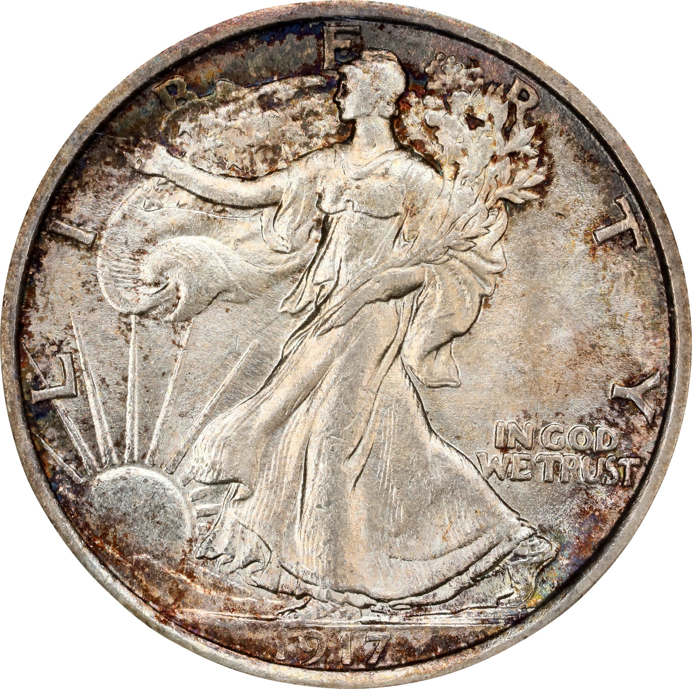 1917-S 50c Mintmark Reverse MS thumbnail 4