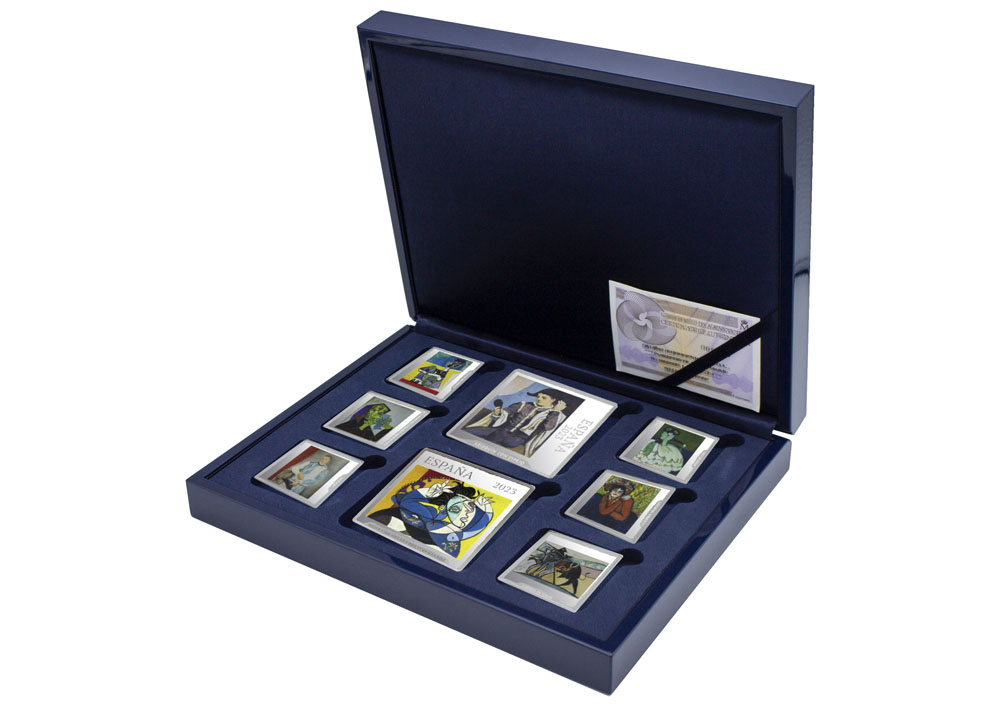 2023 Set 50th Anniversary of Picasso, Complete Collection, 8 Coins PR DCAM