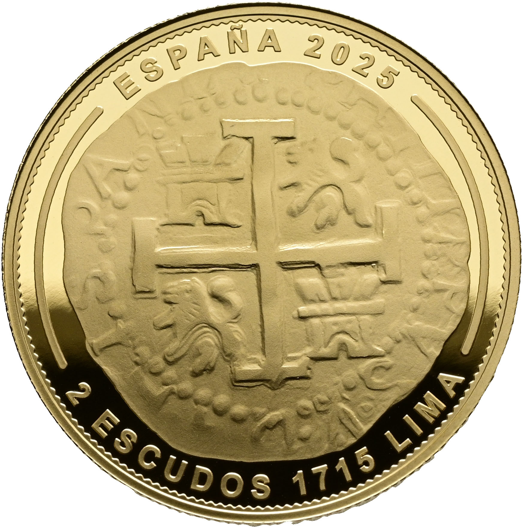 2025-M G€100 / 2E Gold, Mint Museum Jewels, 1715, Lima PR DCAM