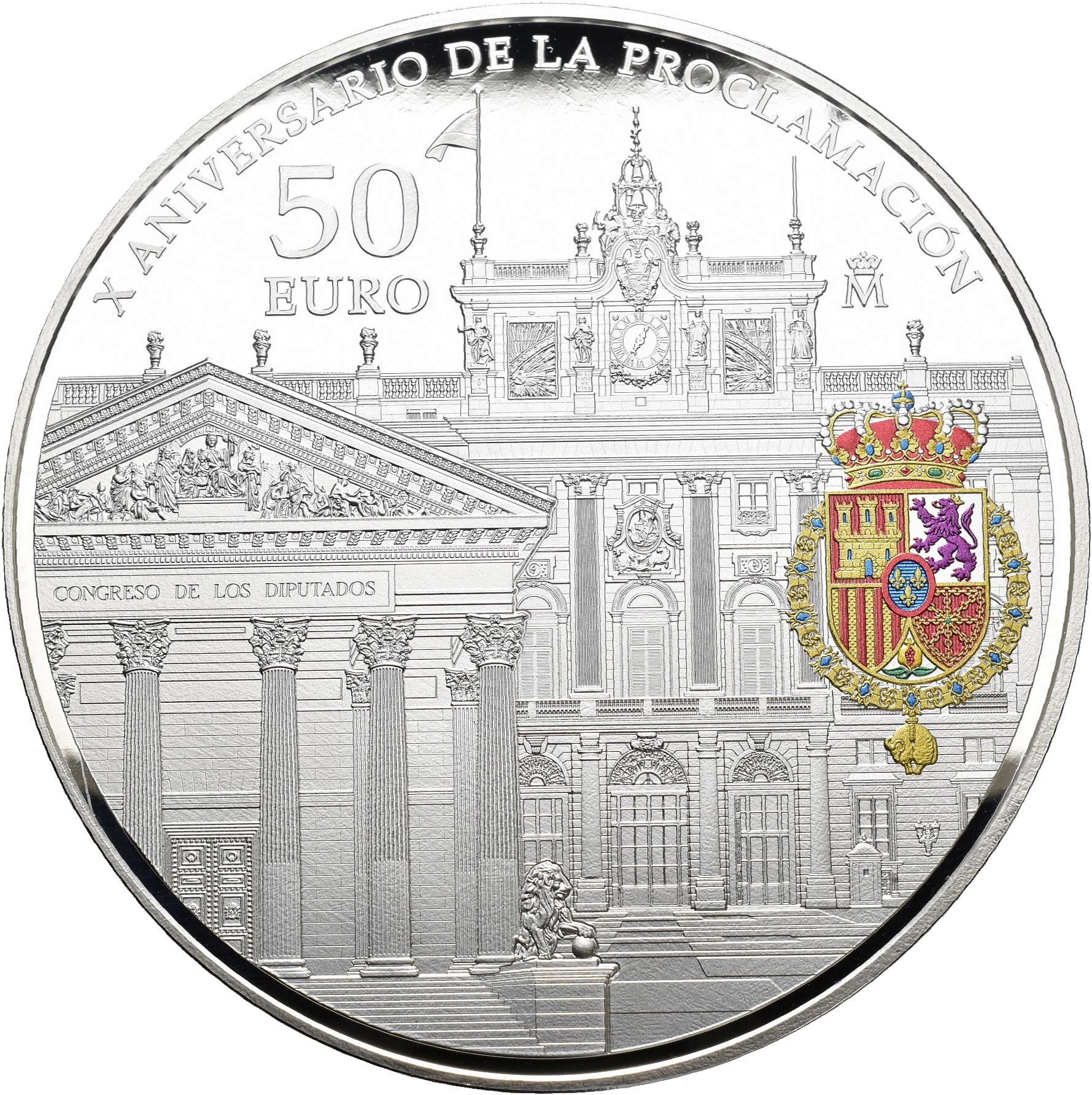 2024-M S€50 / Cinq 5oz Silver, Royal Family, Colorized PR DCAM