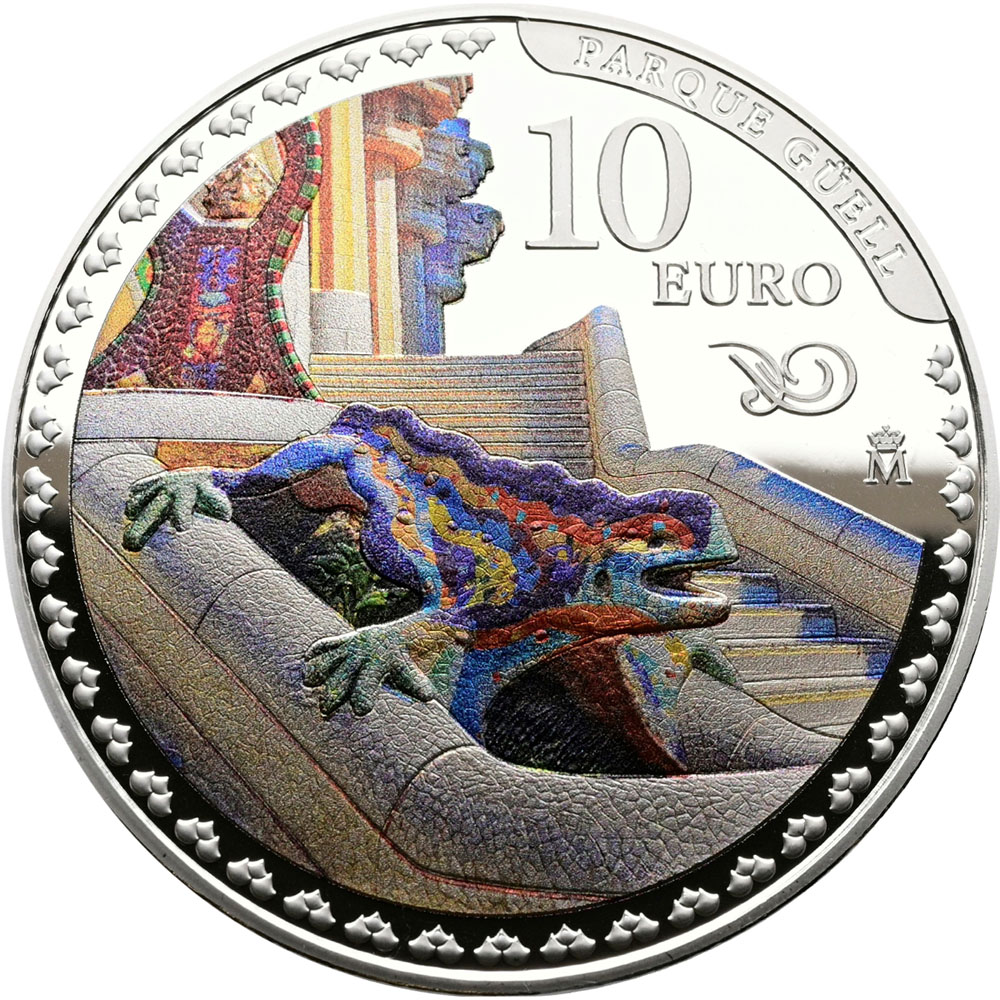 2026-M S€10 / 8R Silver, Gaudi, Parque Güell PR DCAM