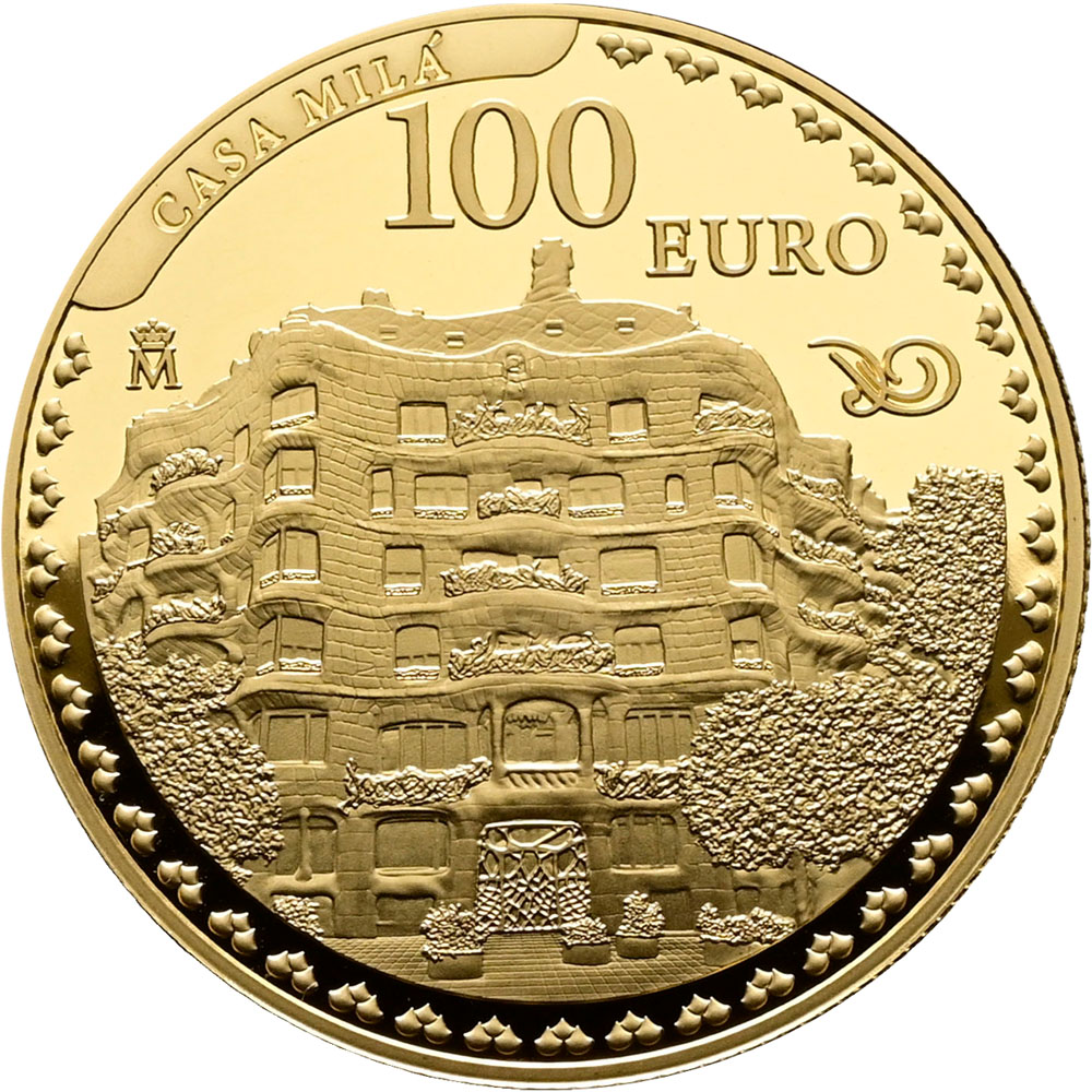 2026-M G€100 / 2E Gold, Gaudi, Casa Milà PR DCAM