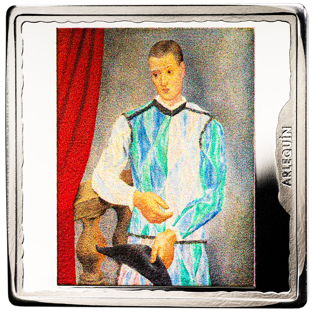 2023-M S€10 Silver, Square, Picasso, Harlequin, Colorized PR DCAM