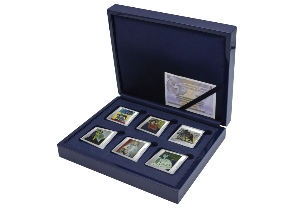 2023 Set 50th Anniversary of Picasso, Silver Collection, 6 Coins PR DCAM