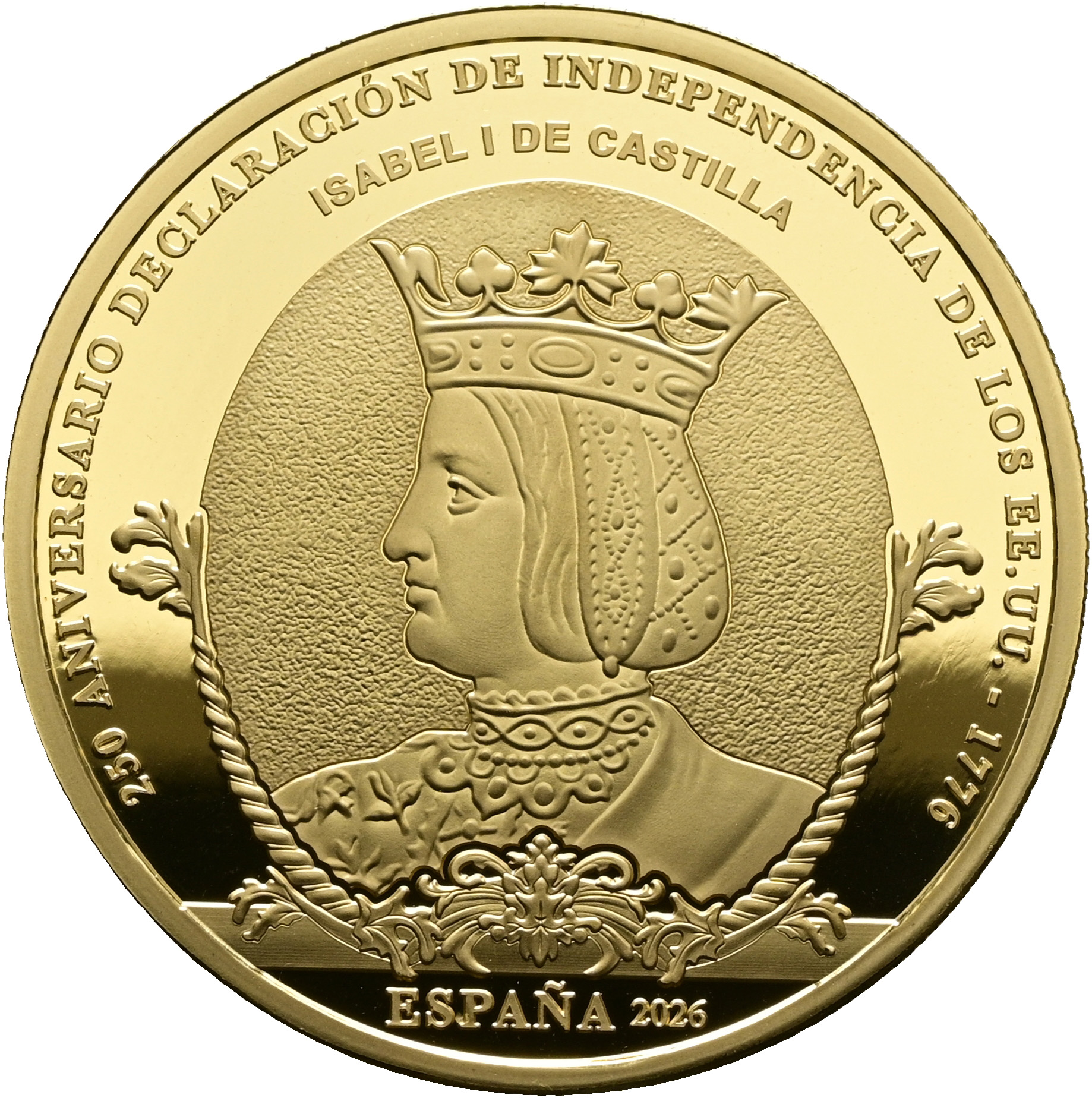2026-M S€200 / 4E Gold, Queen Isabella I of Castile PR DCAM