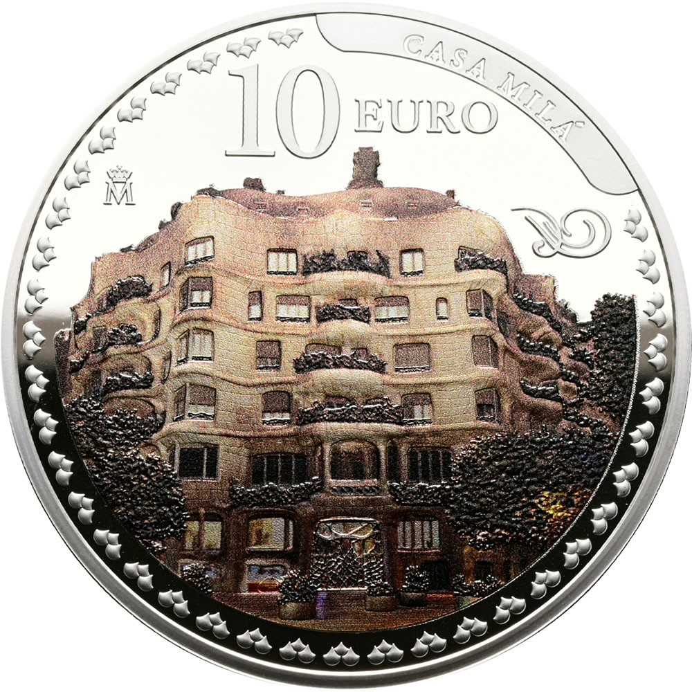 2026-M S€10 / 8R Silver, Gaudi, Casa Milà PR DCAM