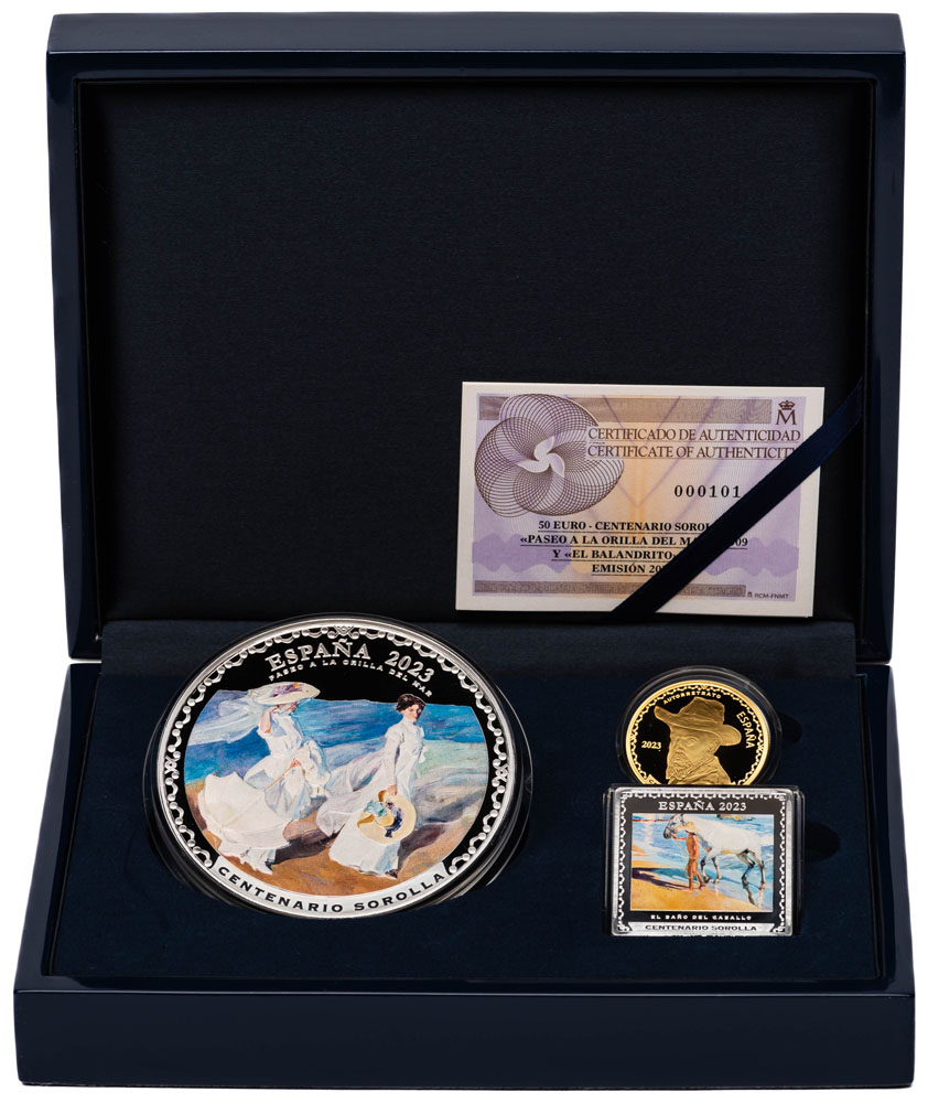 2023 Set Sorolla Centenary, Complete Collection, 3 Coins PR DCAM