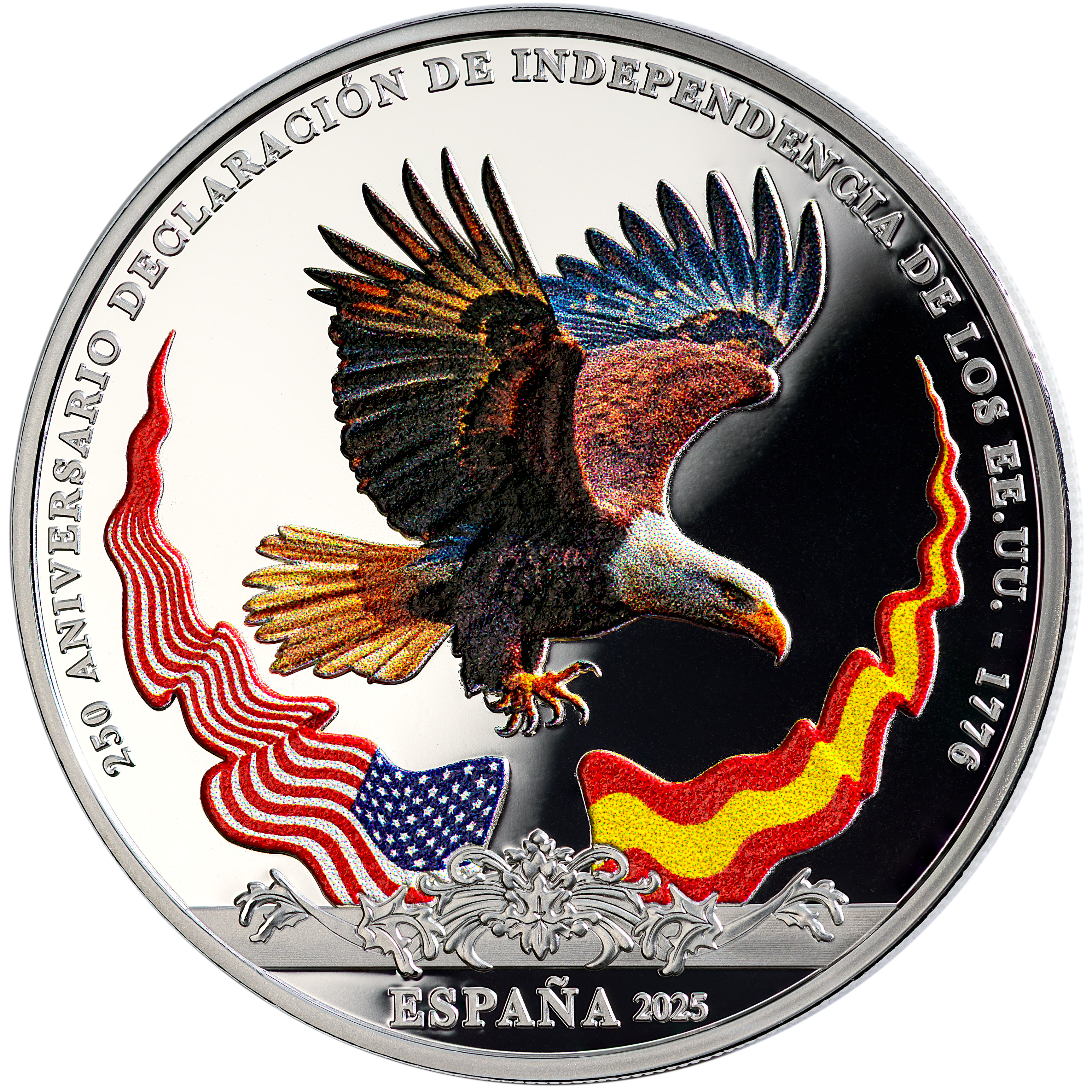 2025-M S€10 / 8R Silver, Bald Eagle, Colorized PR DCAM