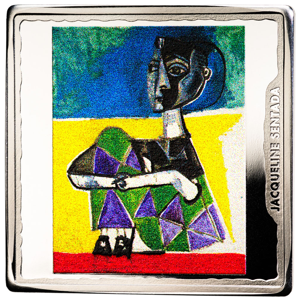 2023-M S€10 Silver, Square, Picasso, Jacqueline Seated, Colorized PR DCAM