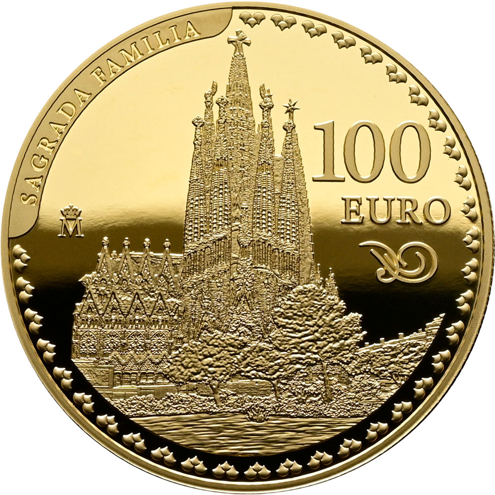 2026-M G€100 / 2E Gold, Gaudi, Sagrada Familia PR DCAM