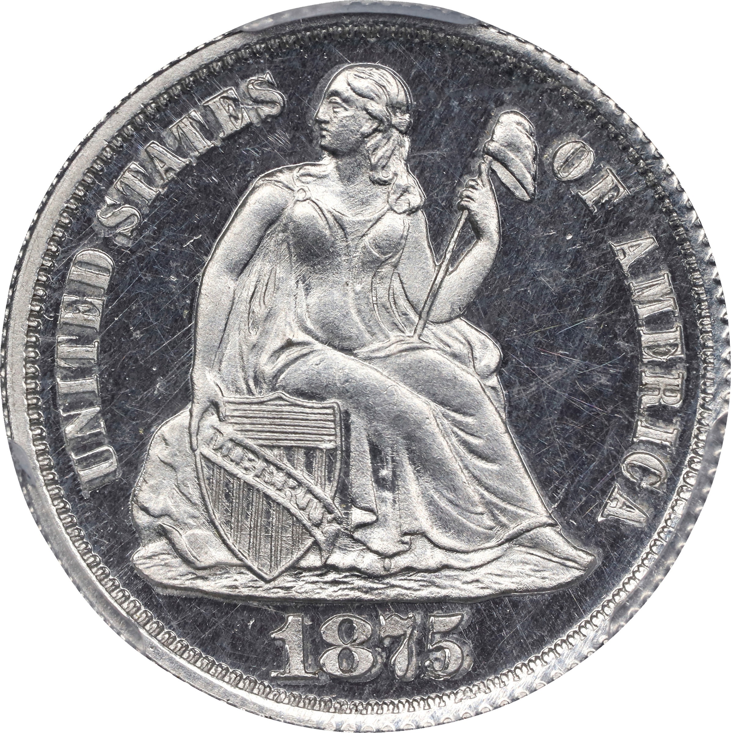 1875 P10c Aluminum, J-1391 PR DCAM