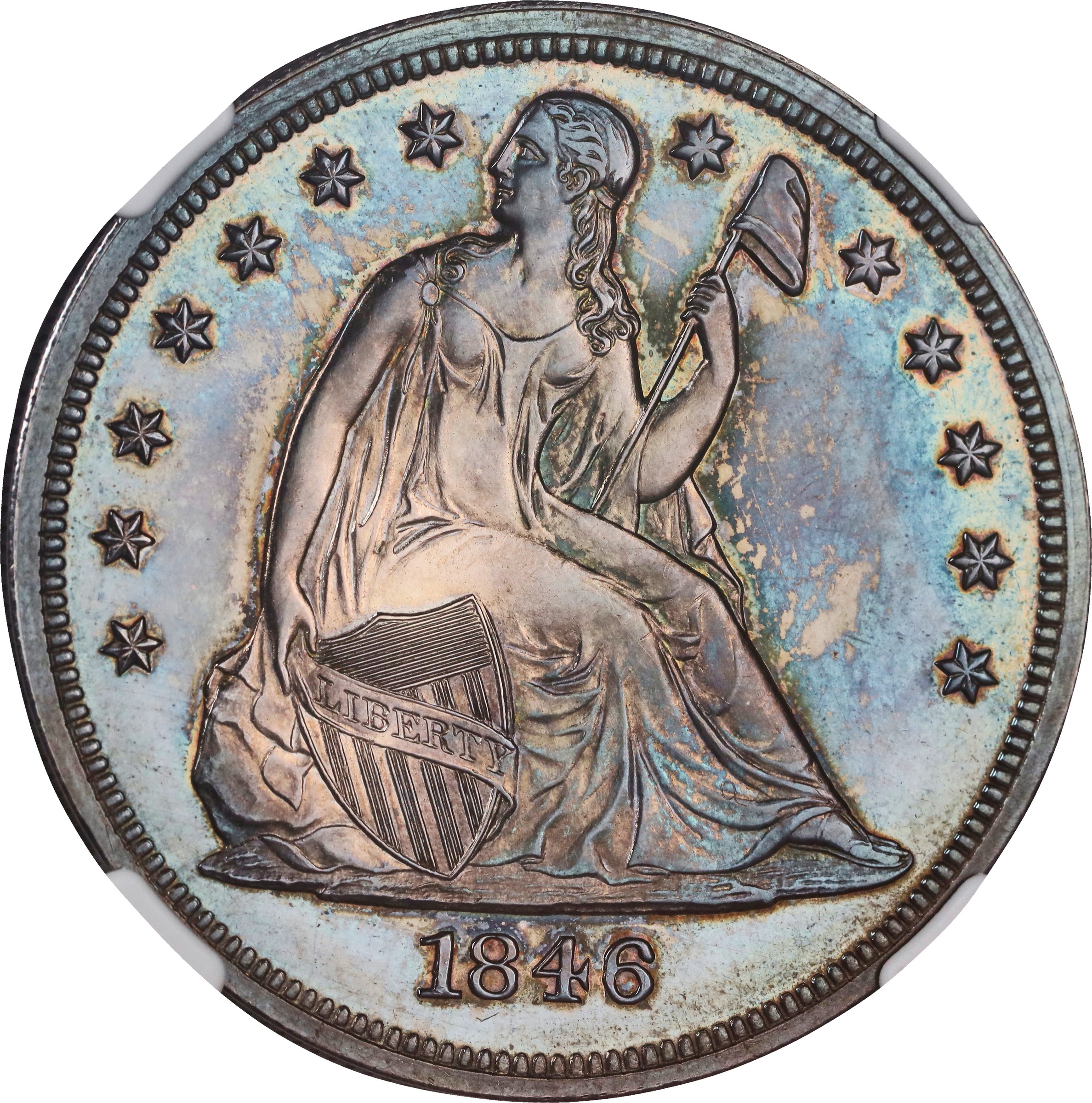 1846 $1 PR62 CAC thumbnail 3