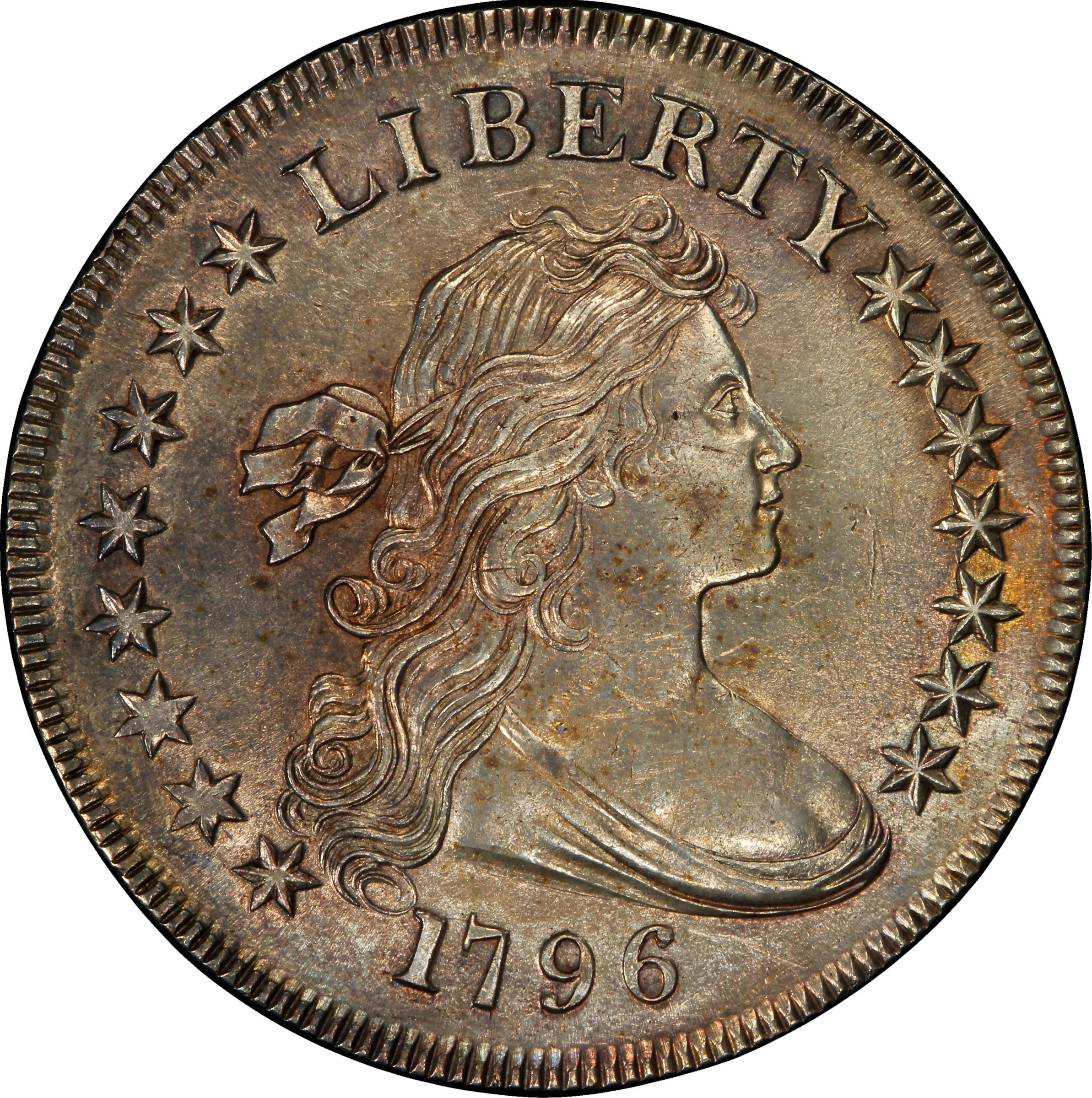 1796 $1  Large Date, Small Letters VF20 CAC thumbnail 3