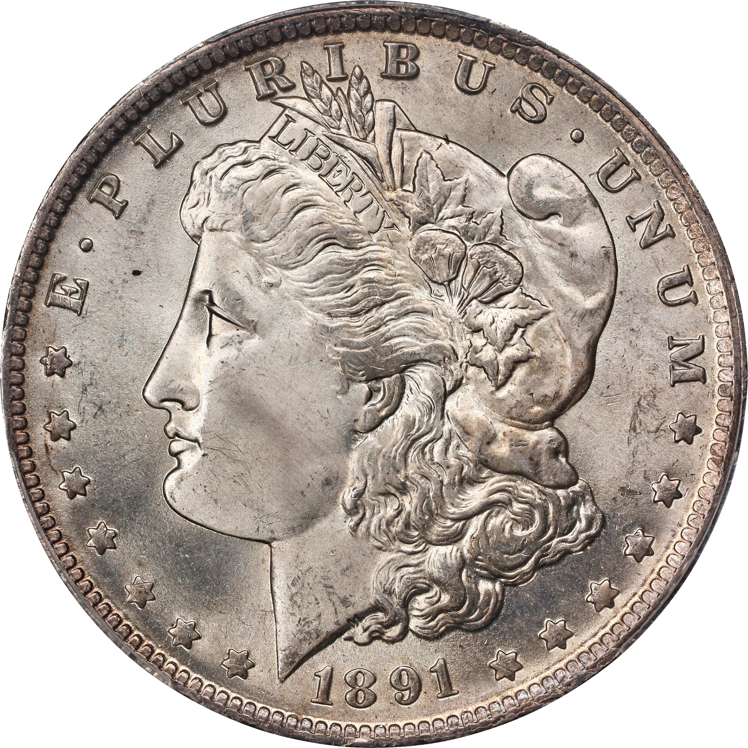 1891-O $1  E Clash, Dome Die Sink, VAM-1A2 MS thumbnail 3