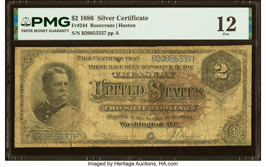 1886 $2  (Fr. 244) thumbnail 2