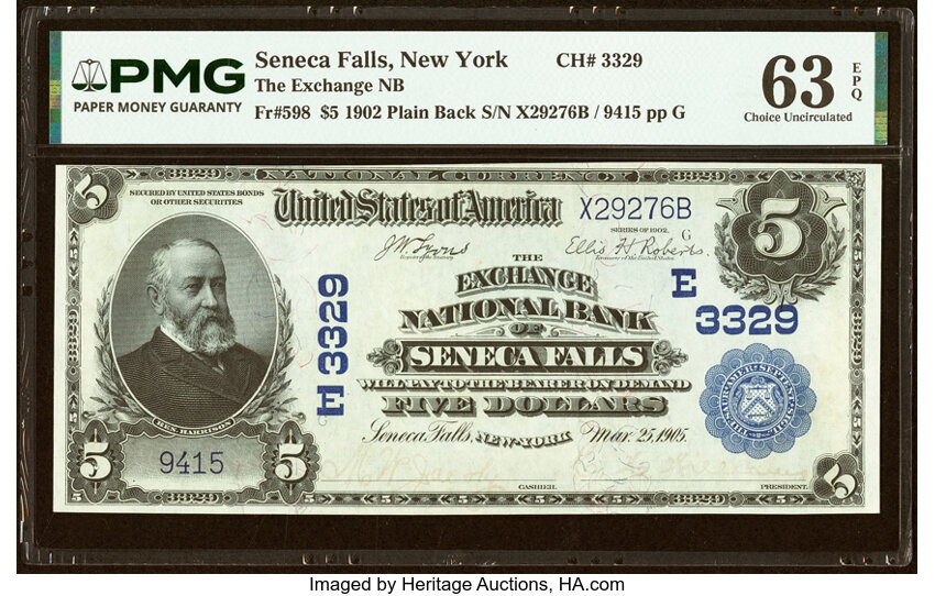1902 $5  3rd Charter Period, 3rd Issue, Plain Back (Fr. 598) thumbnail 4