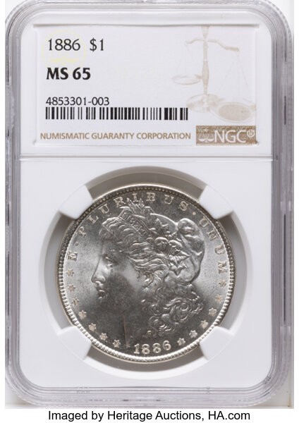 1886 $1  VAM-6A VF25 CAC thumbnail 2