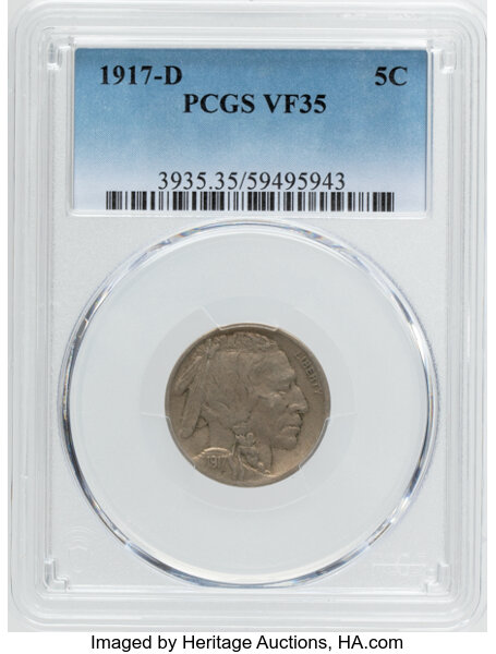 1917-D 5c MS thumbnail 4