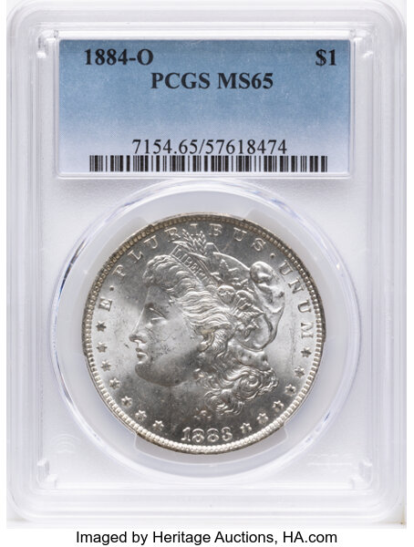 1884-O $1  Clashed Dies, VAM-56A MS thumbnail 3