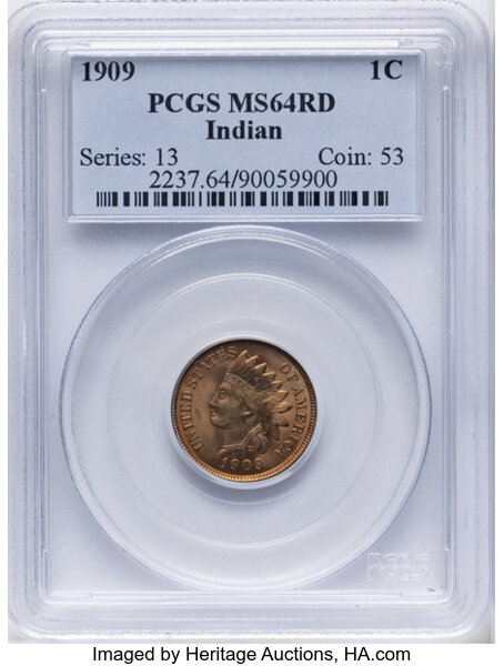 1909 1c Indian MS RD thumbnail 6