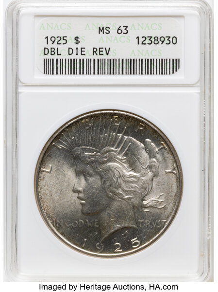 1925 $1 AU58 CAC thumbnail 4