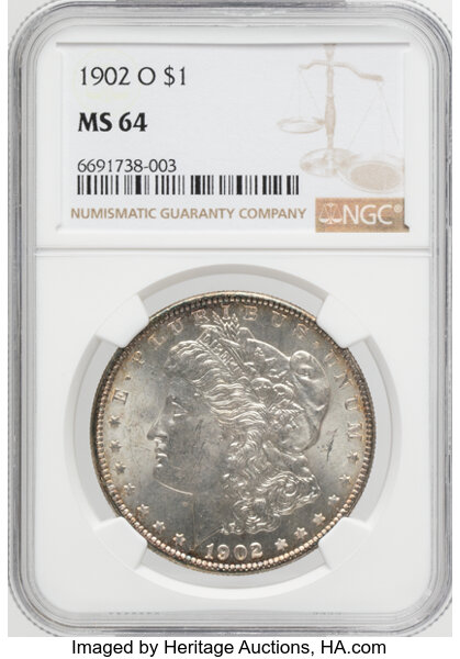 1902-O $1  Clashed Dies, VAM-45A MS64 CAC thumbnail 5
