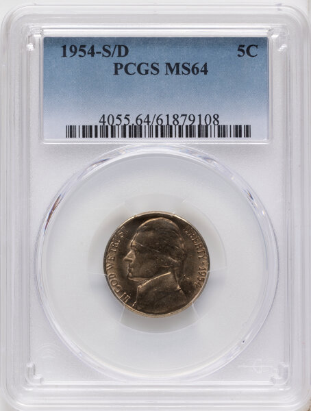 1954-S/D 5c Overmintmark, FS-501 MS thumbnail 4