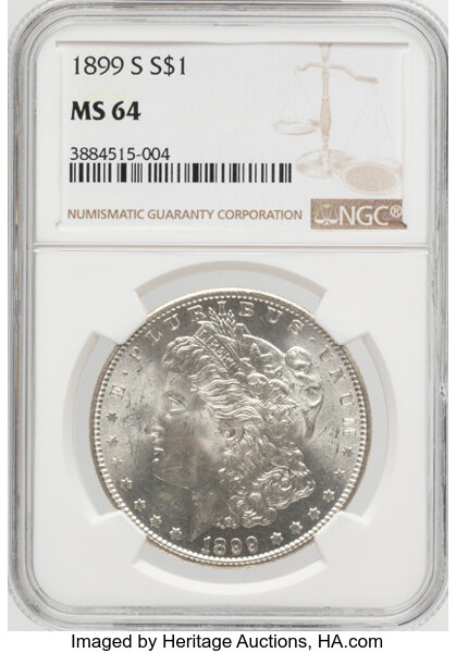 1899-S $1 MS60 CAC thumbnail 5