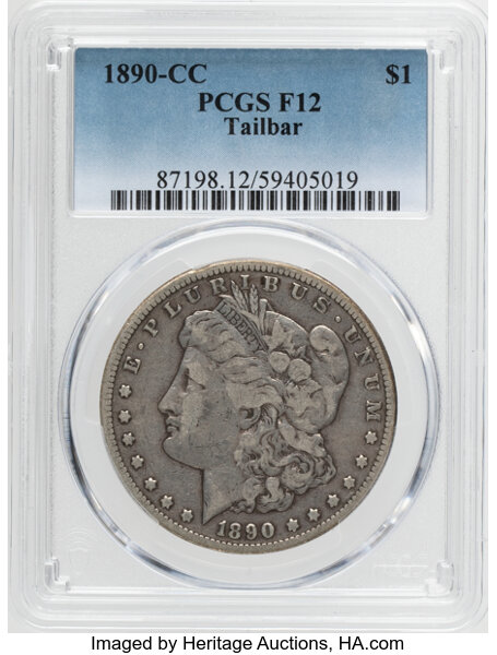 1890-CC $1  Tail Bar, VAM-4 MS thumbnail 2