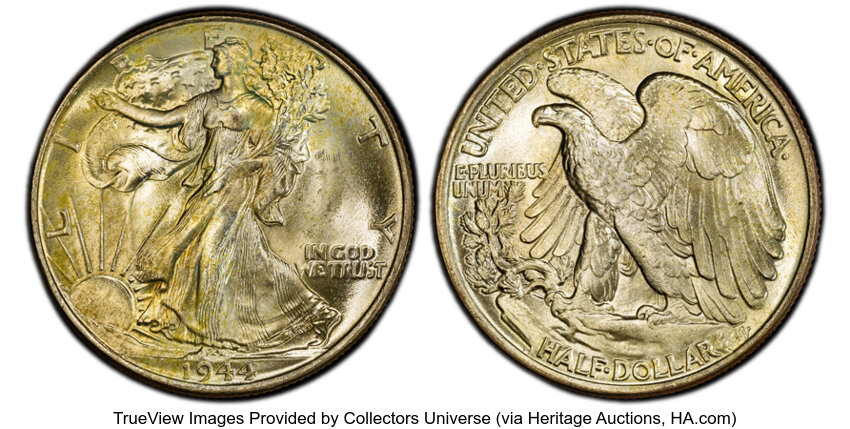 1944 50c G6 CAC thumbnail 3