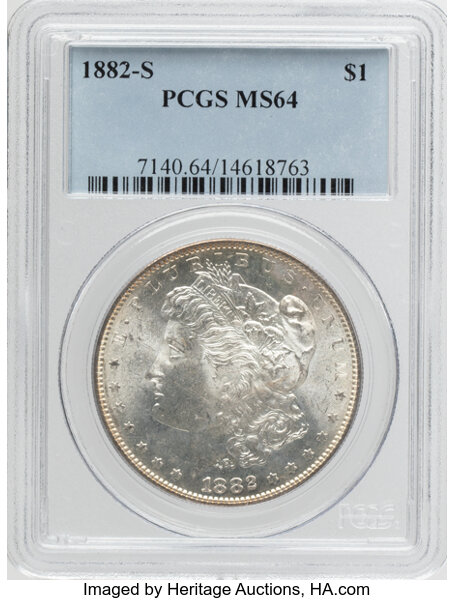 1882-S $1 VG8 CAC thumbnail 3