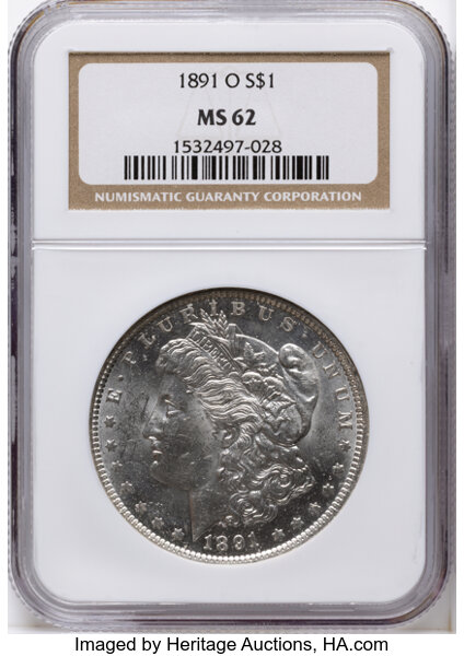 1891-O $1  Clashed Dies, VAM-14A MS thumbnail 2