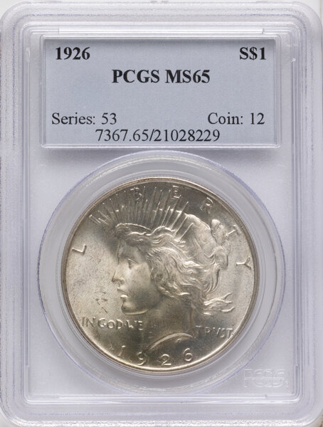 1926 $1 MS65 CAC thumbnail 3