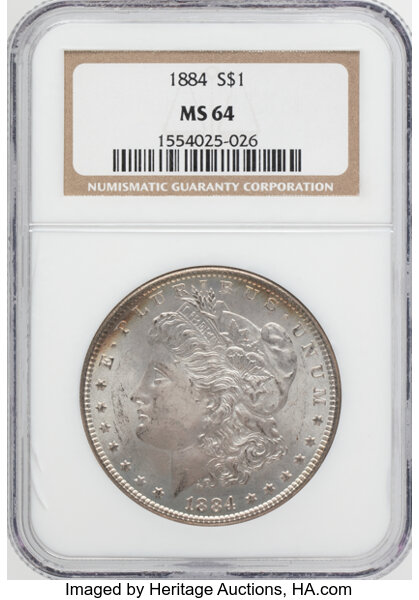 1884 $1  Doubled Ear, VAM-5A MS65 thumbnail 2