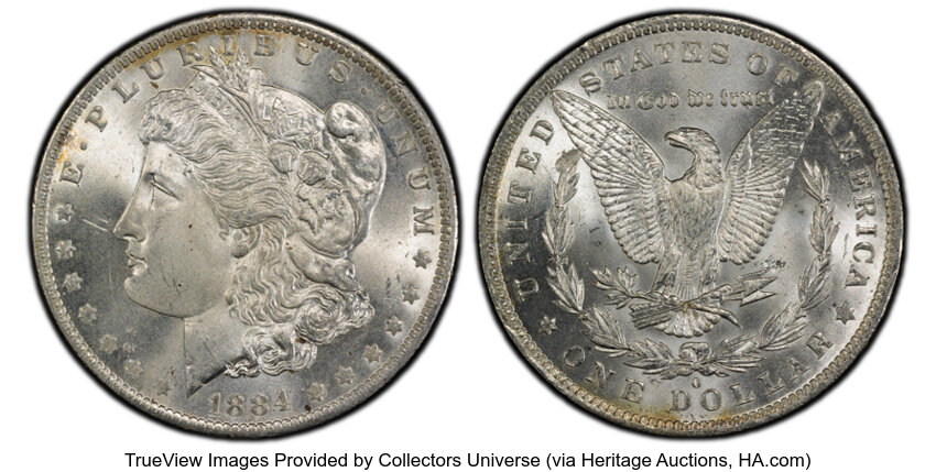 1884-O $1  Clashed Dies, VAM-56A MS thumbnail 2