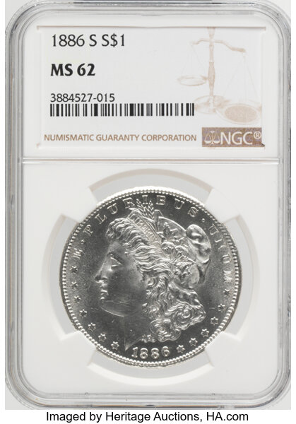 1886-S $1 MS62 CAC thumbnail 4