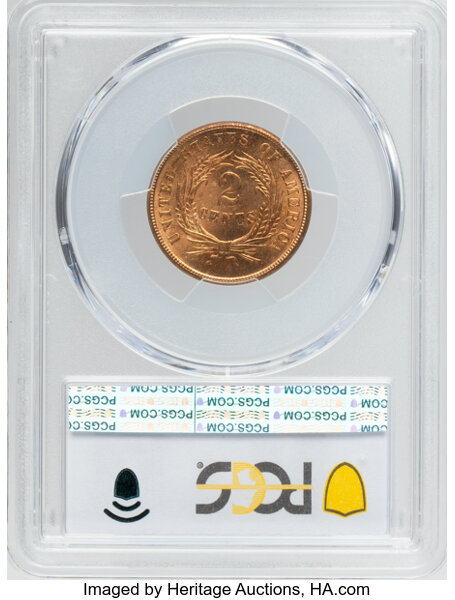 1865 2c Plain 5, DDO, FS-102 MS RD MS62 RD CAC thumbnail 12