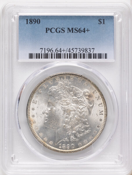 1890 $1 AU50 CAC thumbnail 3