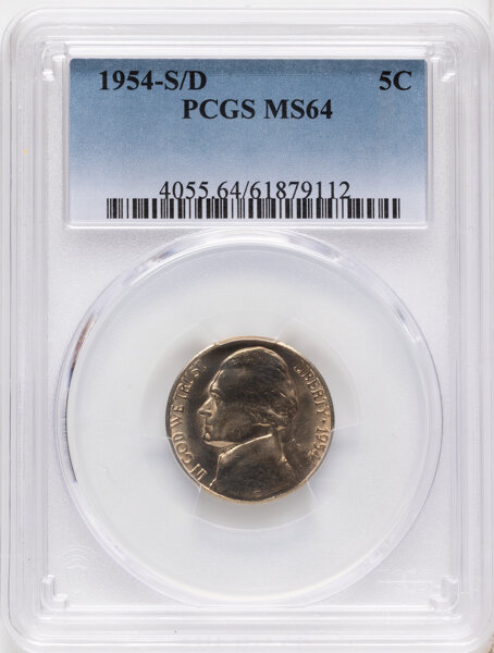 1954-S/D 5c Overmintmark, FS-501 MS thumbnail 3