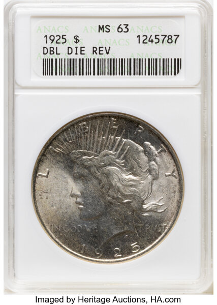1925 $1 AU58 CAC thumbnail 3