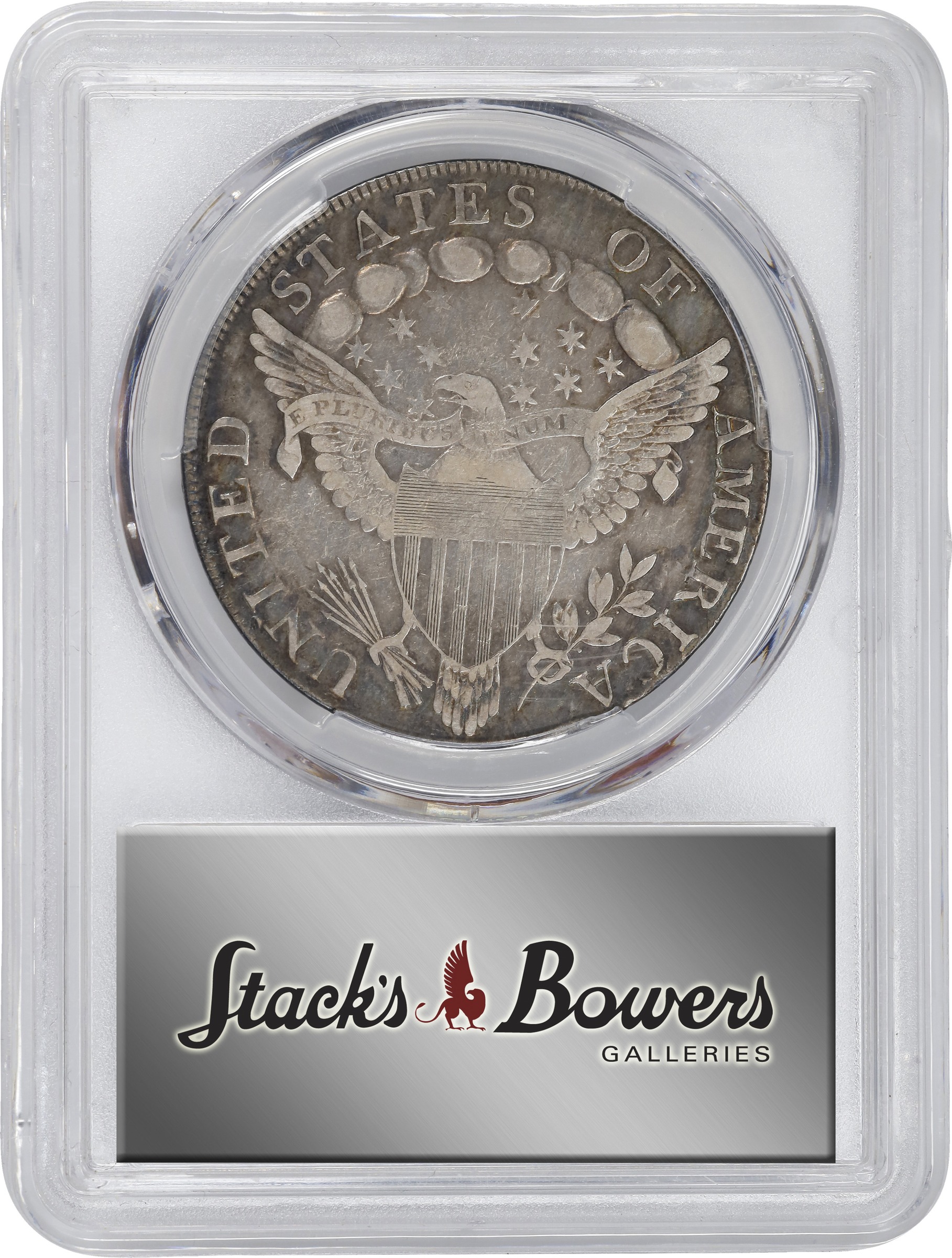 1798 $1  Large Eagle, 5 Vertical Lines AU50 CAC thumbnail 10