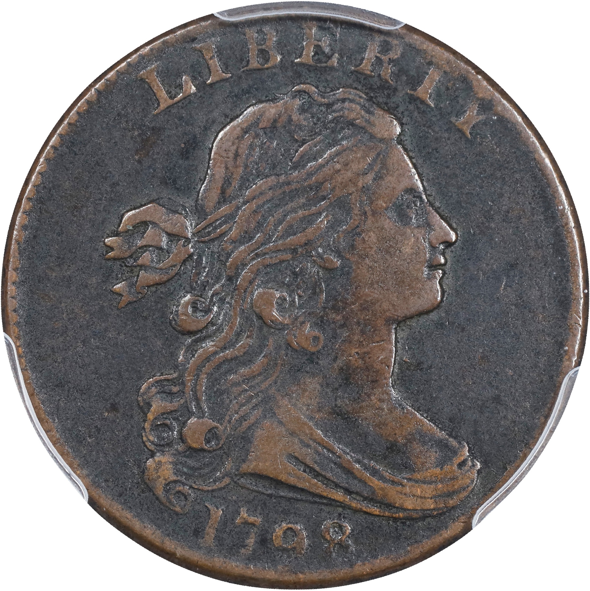 1798 1c 2nd Hair Style MS BN VG10 BN CAC thumbnail 5