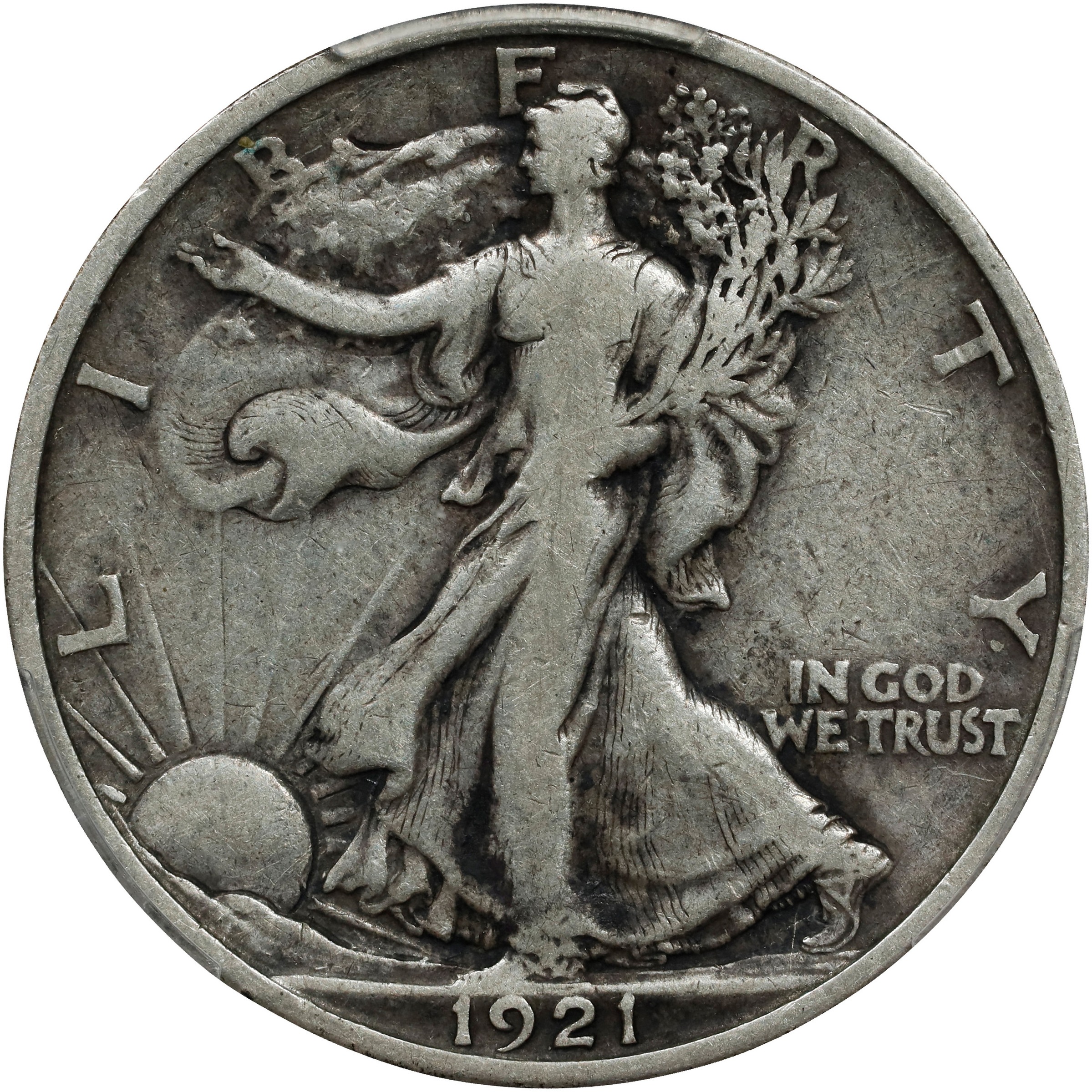 1921-D 50c F15 CAC thumbnail 4