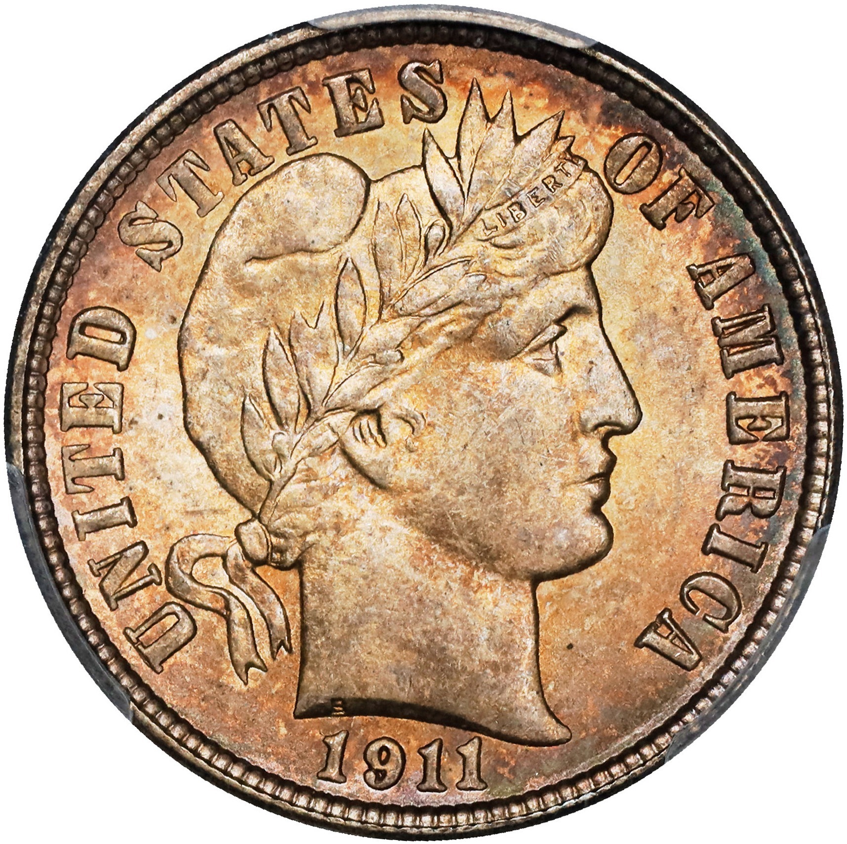 1911-S 10c MS63 CAC thumbnail 3