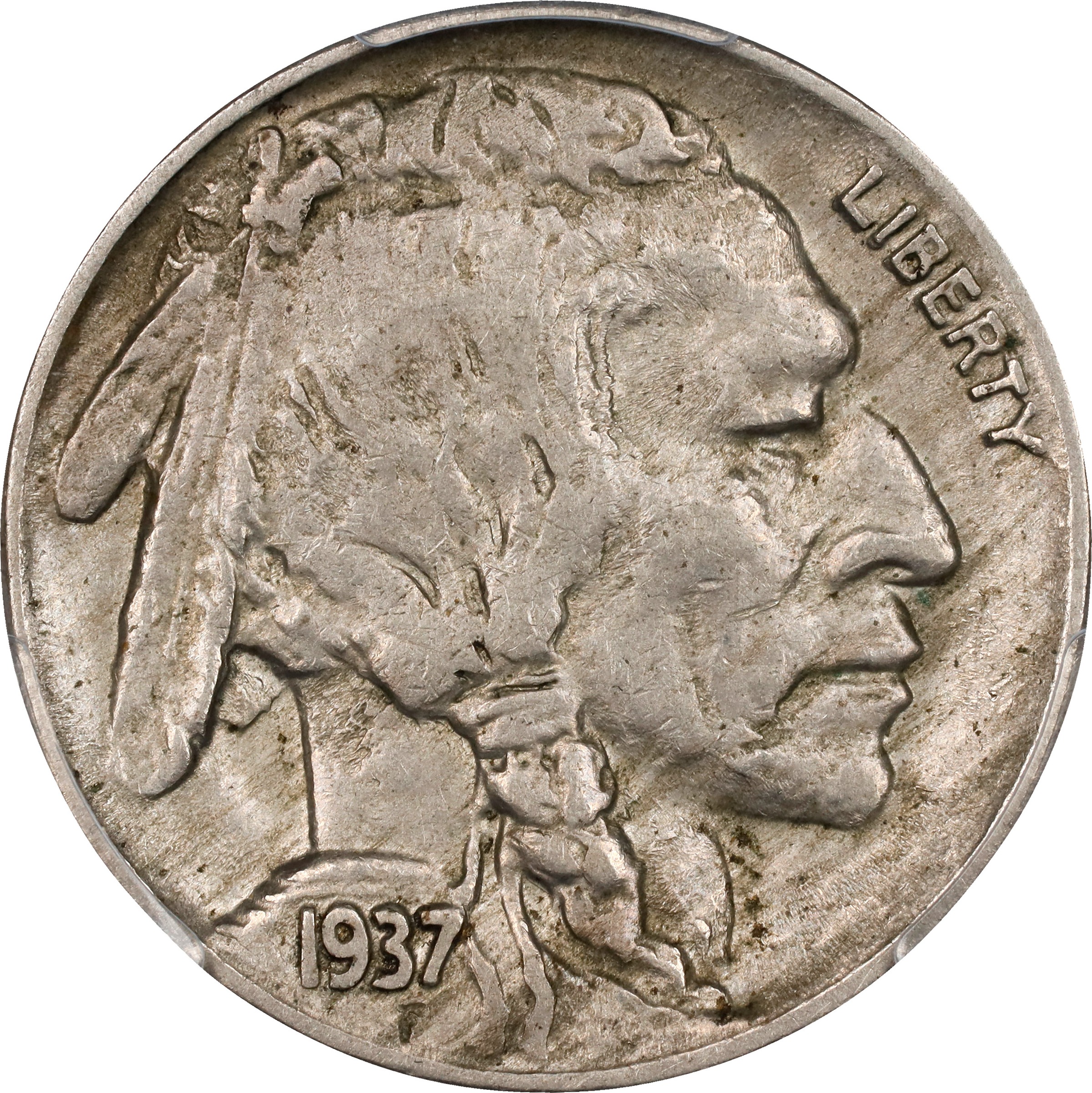 1937-D 5c 3 Legs MS thumbnail 3