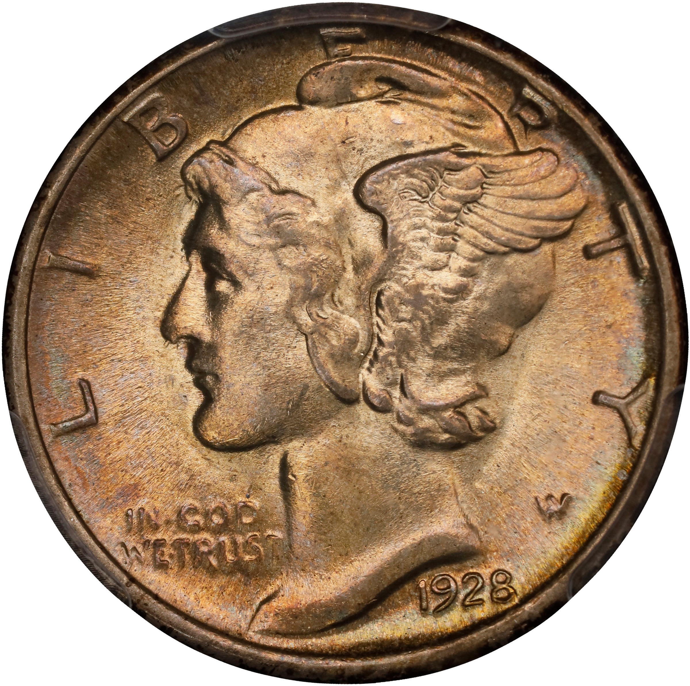 1928-S 10c VG10 CAC thumbnail 3