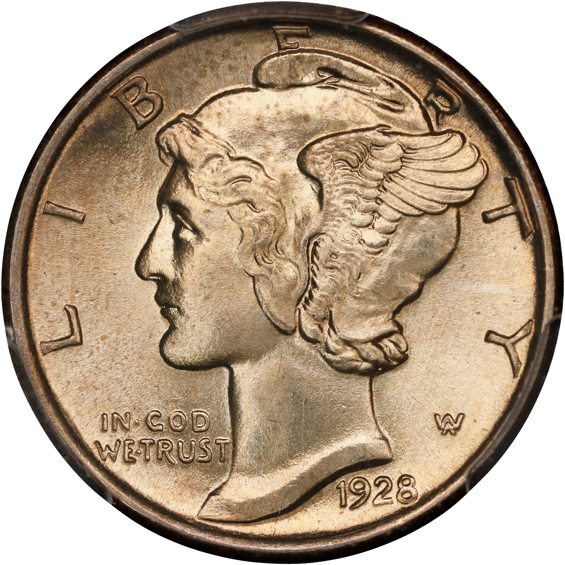 1928 10c AG3 CAC thumbnail 2