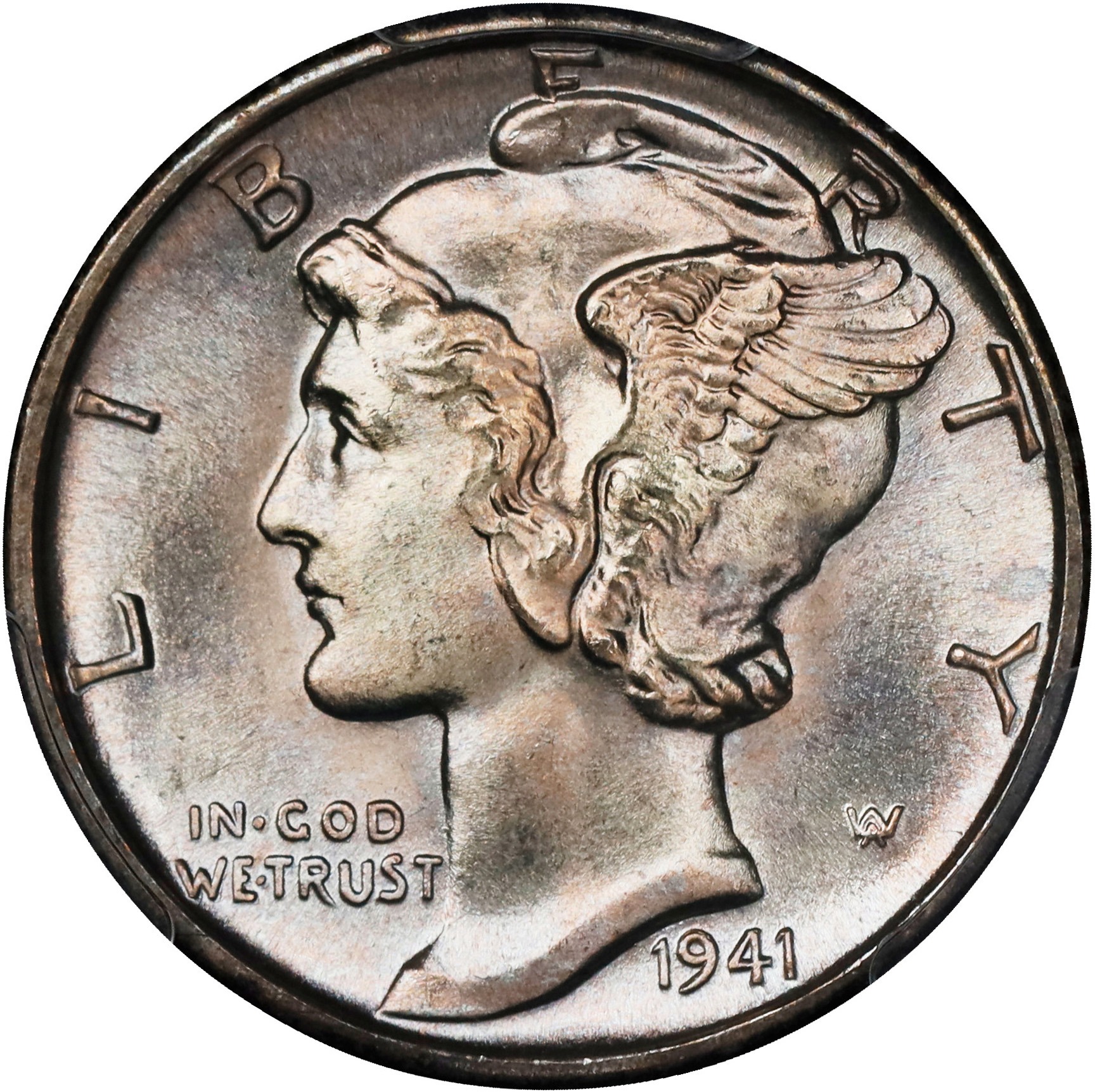 1941-D 10c MS FB MS62 FB CAC thumbnail 3