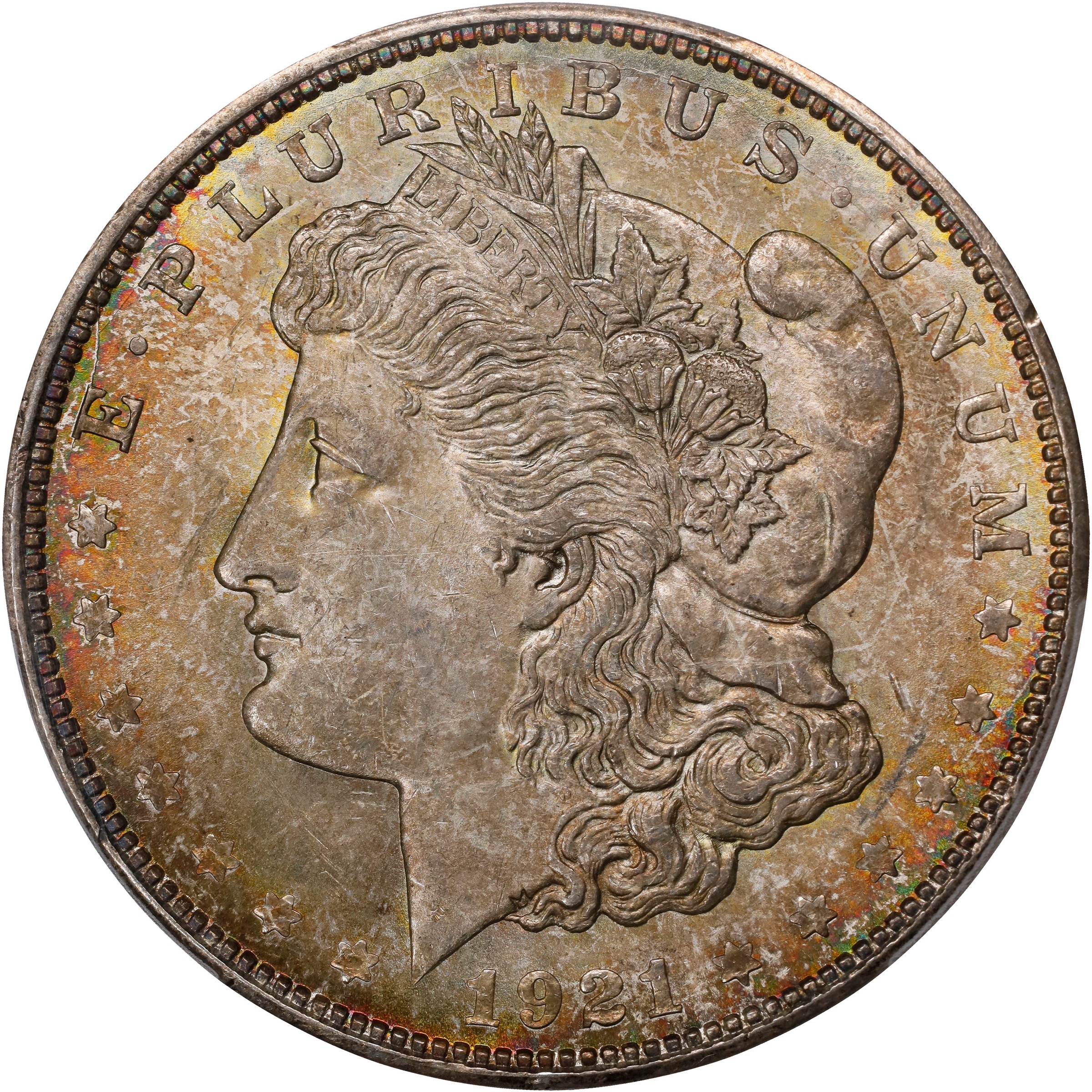 1921-D $1  Die Break E, VAM-1P MS thumbnail 2